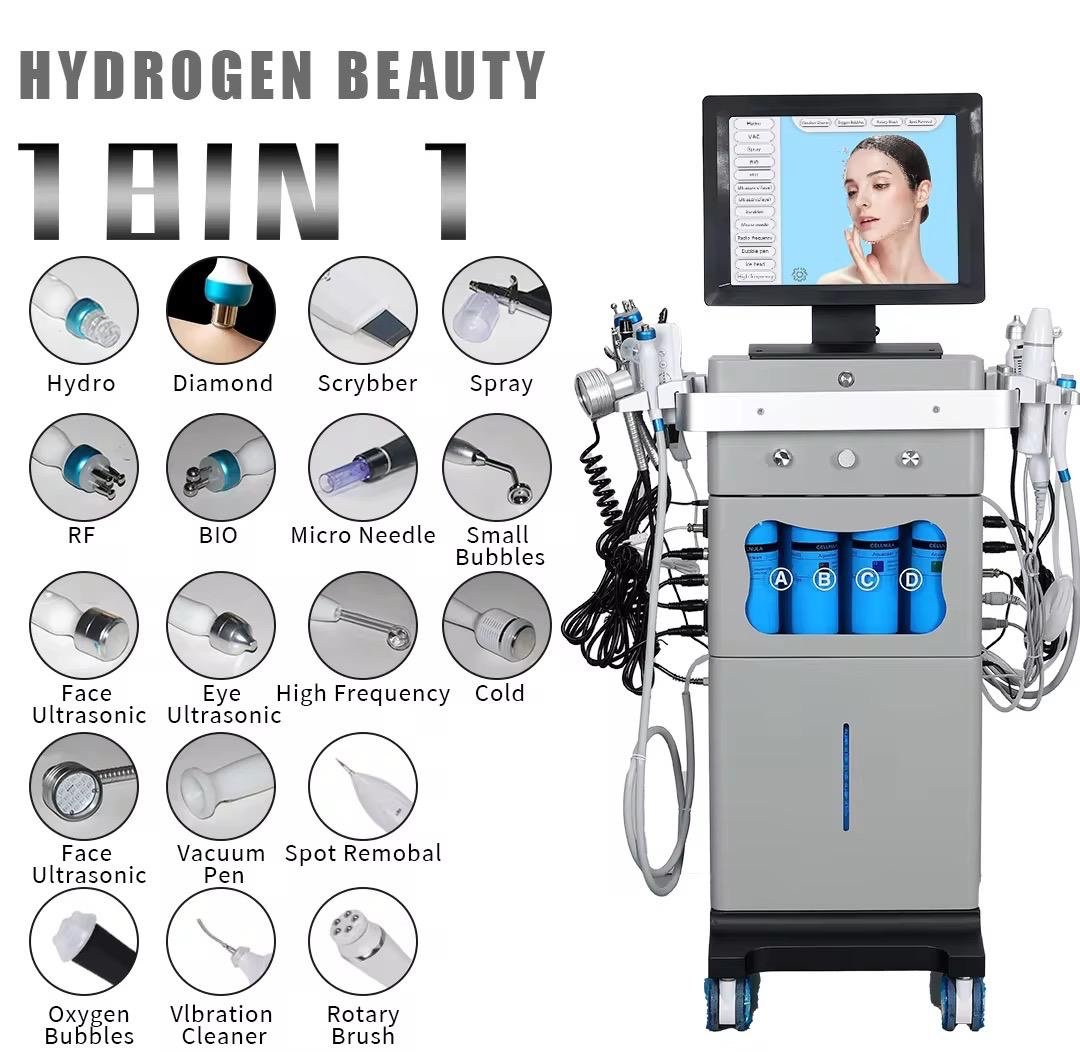 Hydra Beauty 18 in 1 – جهاز هيدرافيشل 18 وظيفة الشكل الجديد لتنظيف وتجديد البشرة | New Edition 18 Function - Image 2