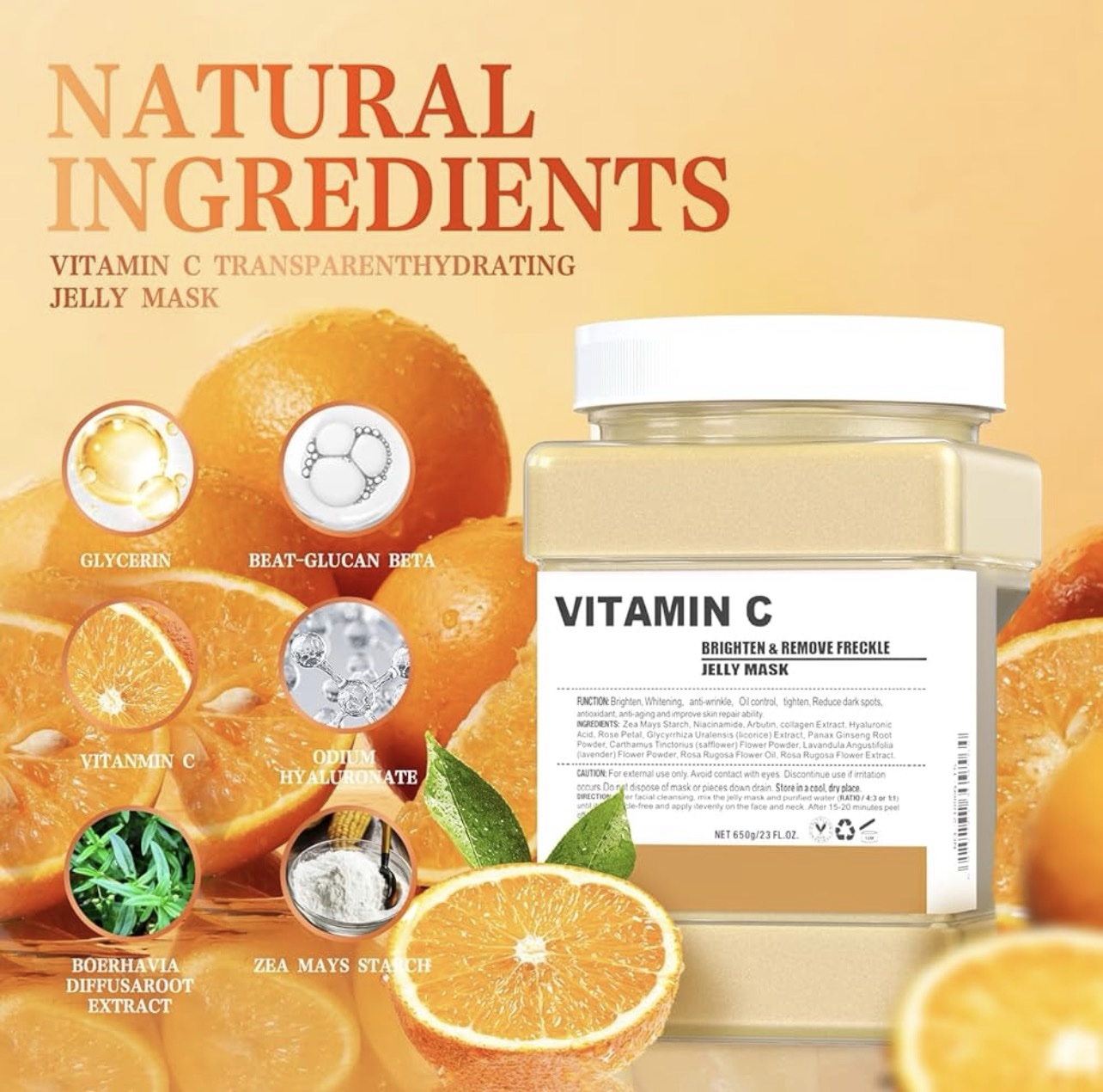 ماسك جيلي فيتامين C لتفتيح البشرة | Vitamin C Jelly (650g)Mask - Image 3