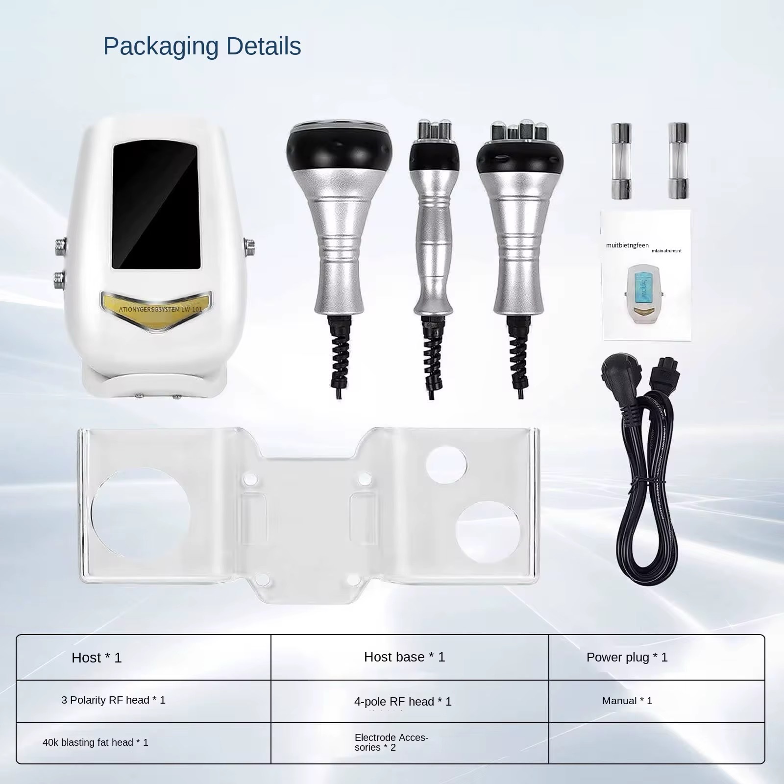 جهاز كافيتشن 3 هاند – 3-Handpiece 40 kHz Cavitation Machine - Image 4