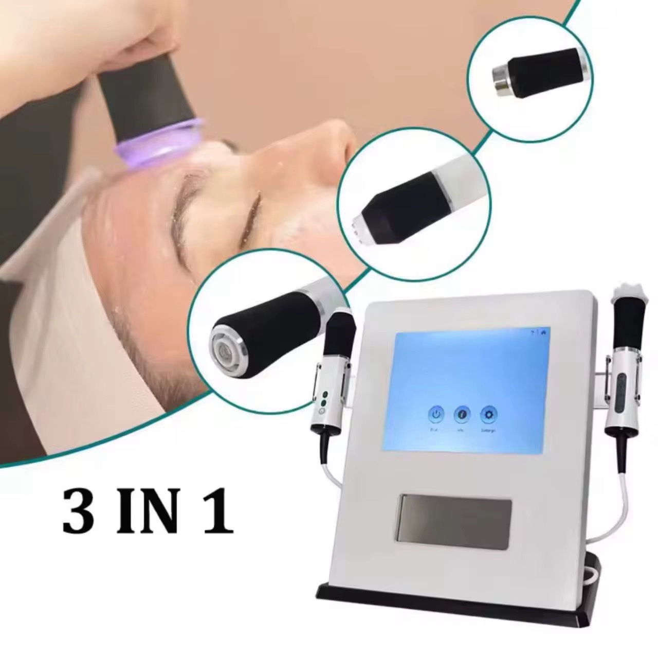 جهاز أوكسجينوا 3 هيد مع كابسولات Oxygeneo الأصلية | Oxygeneo 3 Heads Facial Machine - Image 8