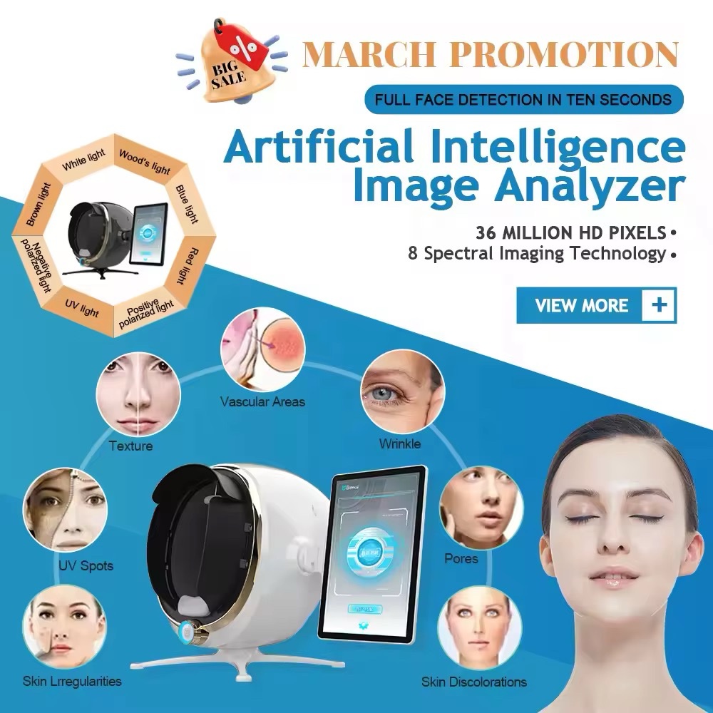 3D AI Facial Skin Analyzer – جهاز تحليل البشرة الذكي 3D بتقنية الـ8 أطياف وكاميرا 28MP | Smart Skin Diagnostic Machine - Image 4