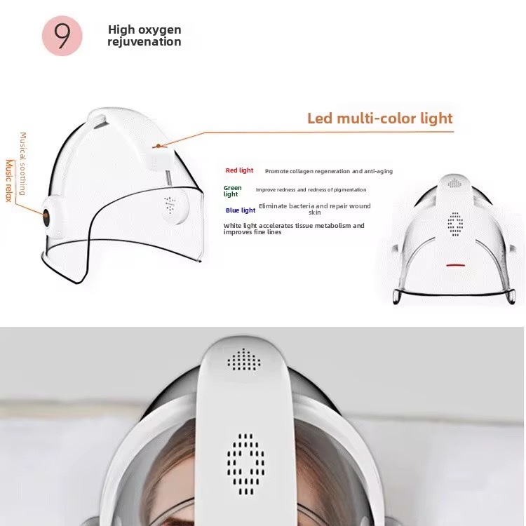 Hydrafacial Space Oxygen Dome 9-in-1 – جهاز الهيدرافيشل بخوذة الأوكسجين عالية التركيز - Image 6