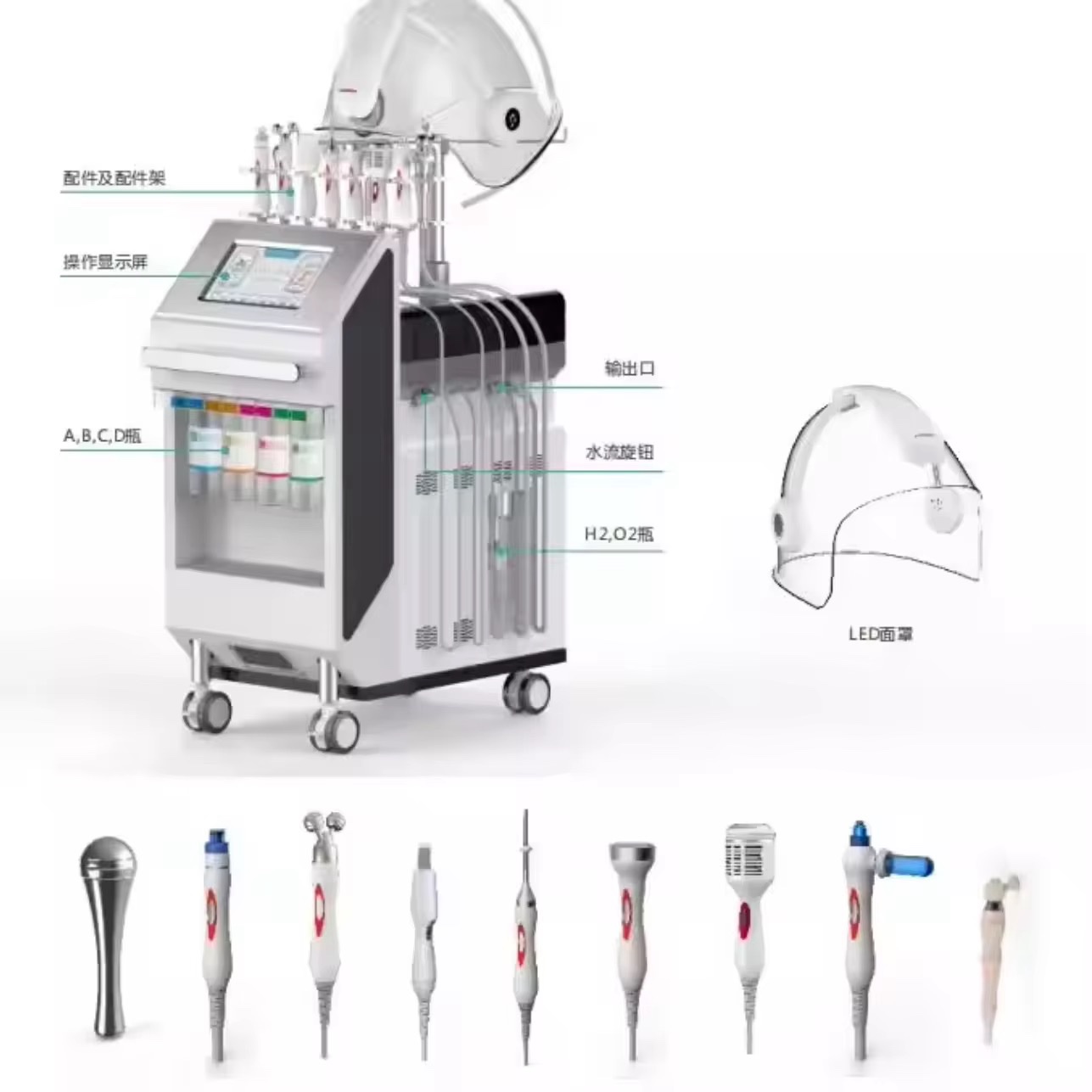 Hydrafacial Space Oxygen Dome 9-in-1 – جهاز الهيدرافيشل بخوذة الأوكسجين عالية التركيز - Image 11