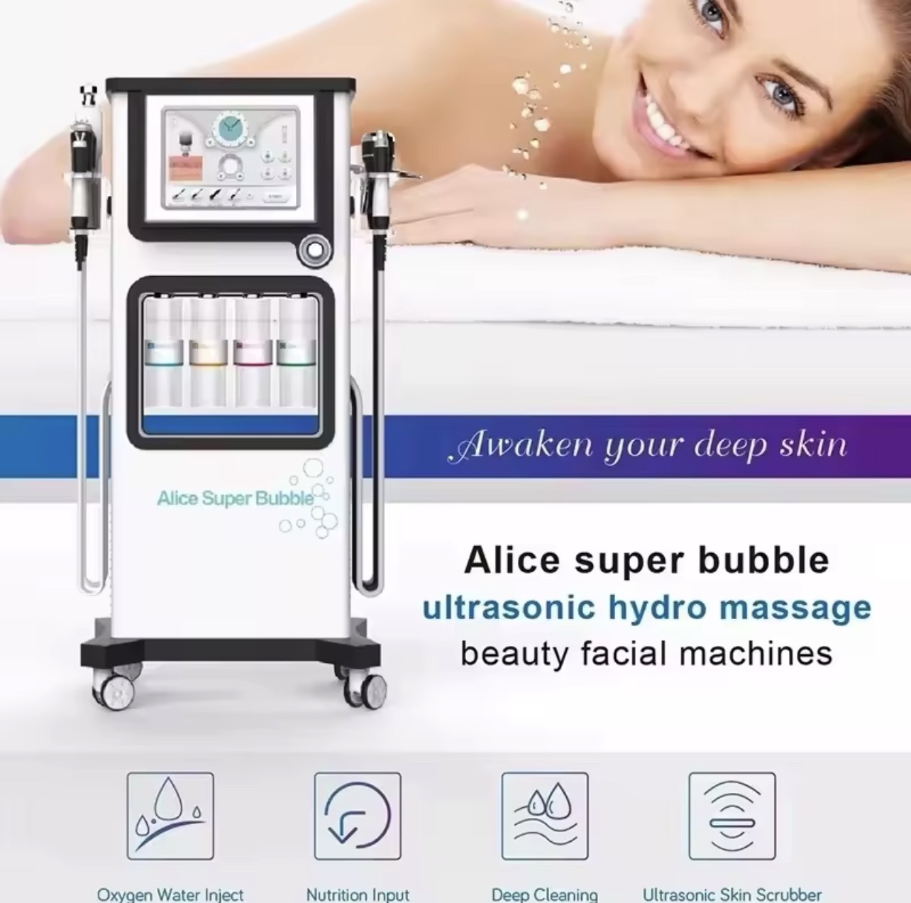 جهاز Alice Super Bubble 7in1 بتنقية الهيدرو + هاند الأوكسجينوا الاحترافي - Image 3