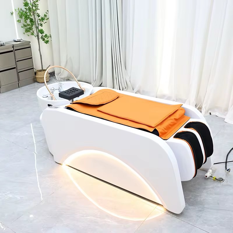 سرير غسيل الشعر والشزلونج العلاجي بالمساج | Luxury Shampoo Bed with Massage System.