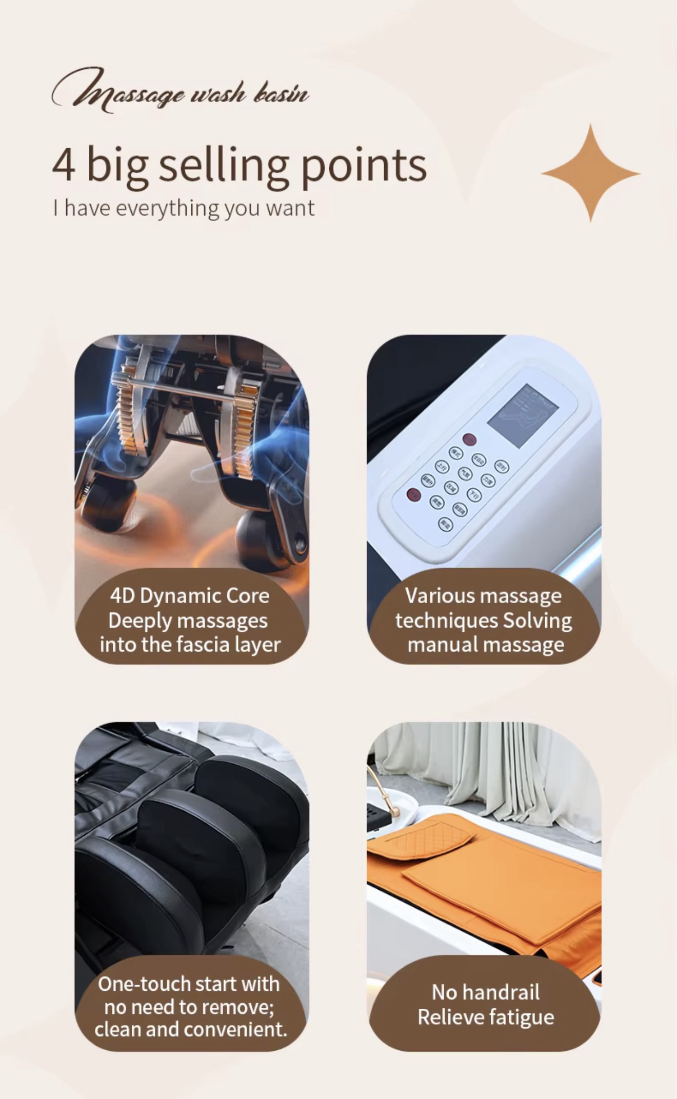 سرير غسيل الشعر والشزلونج العلاجي بالمساج | Luxury Shampoo Bed with Massage System. - Image 7