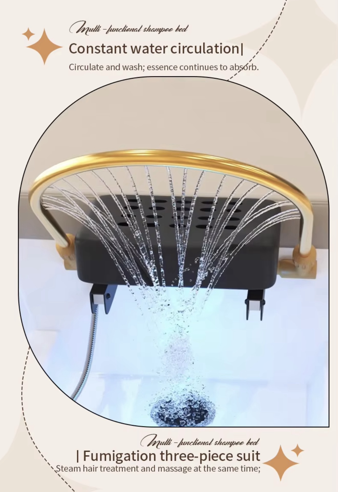 سرير غسيل الشعر والشزلونج العلاجي بالمساج | Luxury Shampoo Bed with Massage System. - Image 4